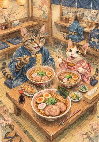 下町のらーめん屋　Downtown Ramen Shop - 日本の風