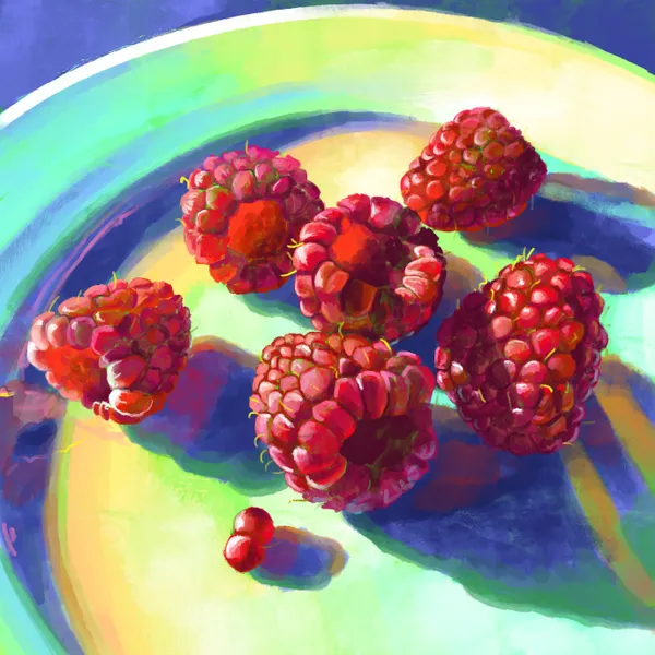 A Plate of Raspberries - Victoria Georgieva