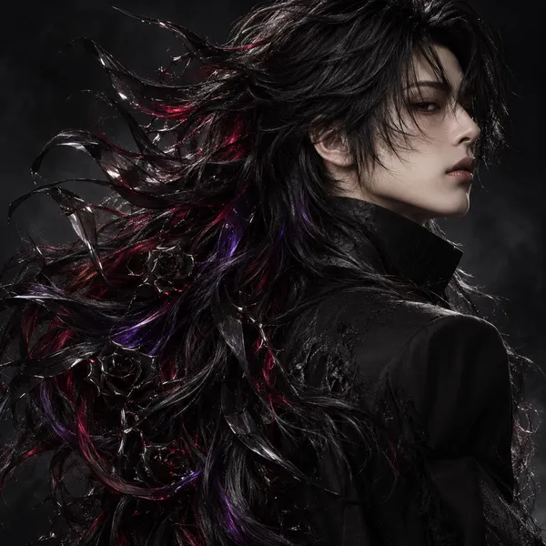 SCARLET ABYSS／緋色の深淵 (20in × 20in) - レイカミヤ
