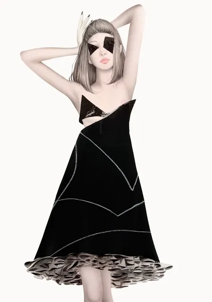 Black One piece Dress 08272026 - Masaki