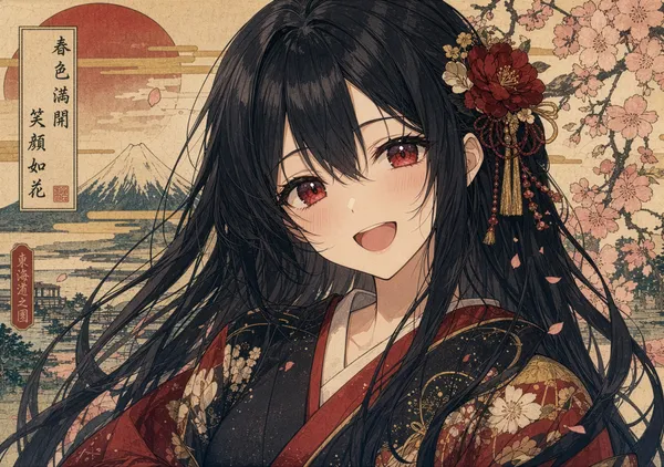 Ukiyo-e_Japanese girl2 - エオリア