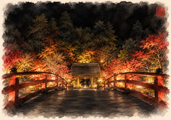 紅葉の山寺 - さや