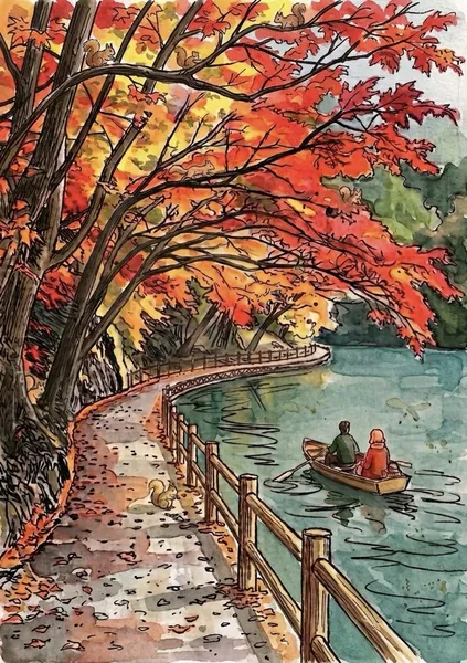 秋色の湖畔 / Autumn by the Lake - misha