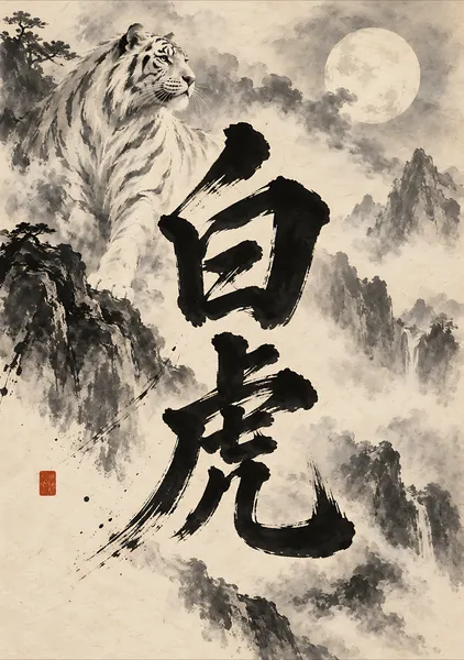 White Tiger｜白虎｜西の守護 - Cozy Mochi Studio