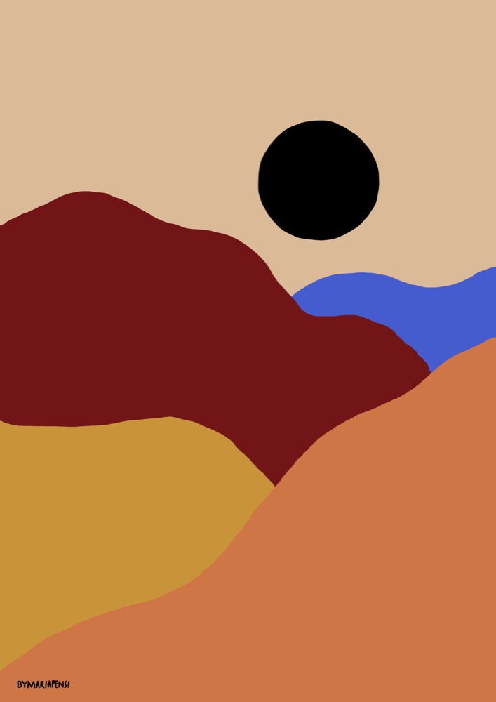 Mountain in red - Maria Pensi