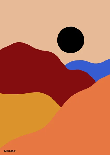 Mountain in red - Maria Pensi