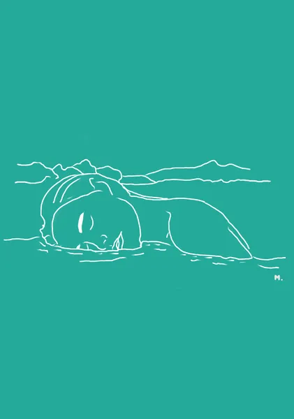 Water Girl in green - Maria Pensi