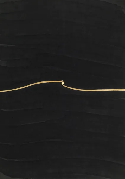 FUJI — Ten States: II. Night | Black and Gold Minimalist Print - SUMIGANE