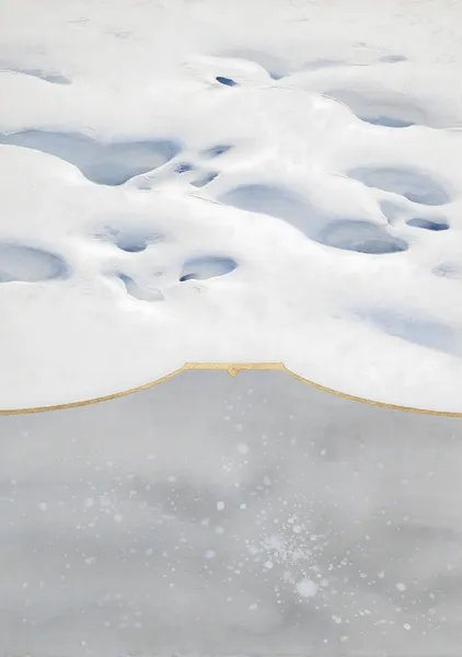 FUJI — Ten States: VII. Snow | White on White Textured Art - SUMIGANE
