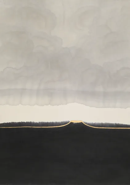 FUJI — Ten States: III. Mist | Japandi Wabi Sabi Wall Art - SUMIGANE