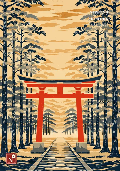 Red Torii Gate in a Japanese Cedar Forest.simple - NIPPON ARTWORKS