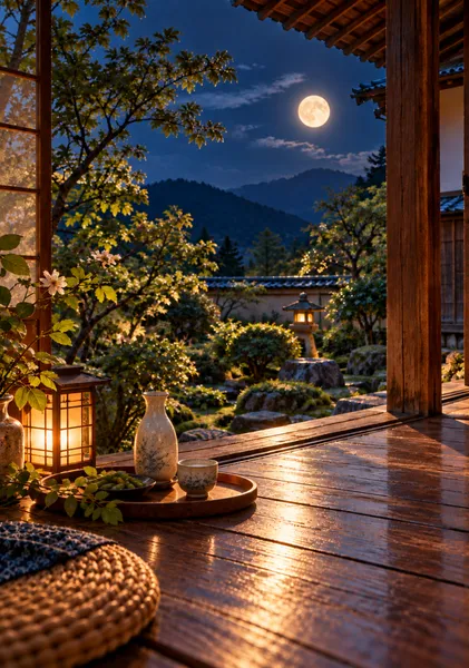 月見酒 / Sake Under the Moon - Yohaku.
