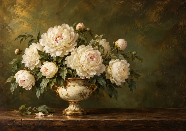 白牡丹の静かな調べ ーA Quiet Symphony of White Peonies - Kojiron