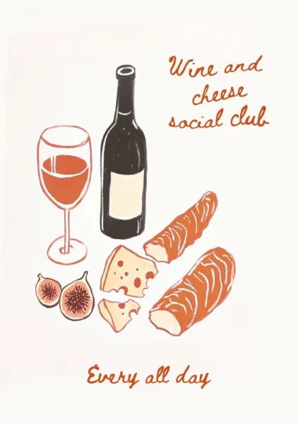 Wine & Cheese Social Club - PosterCircus