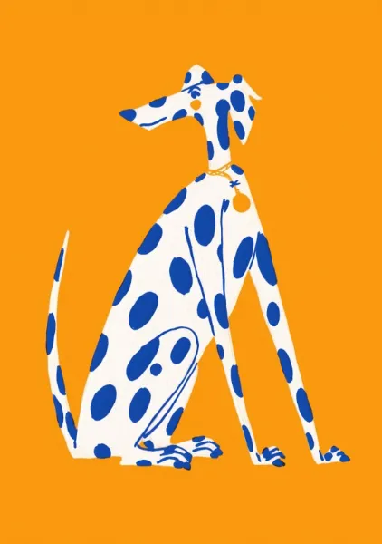 Blue-Spotted Dog - PosterCircus