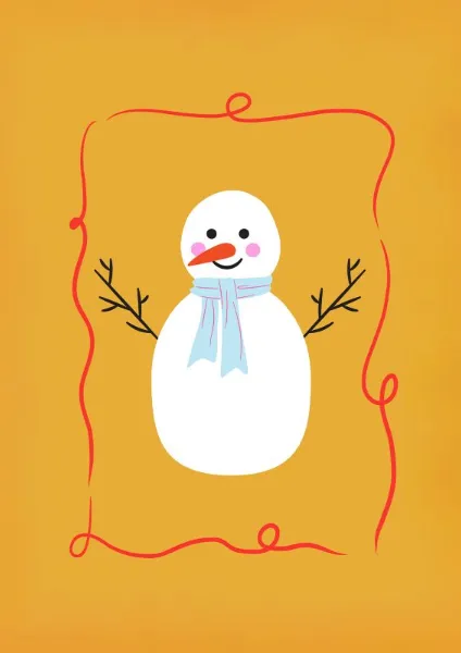 Happy Snowman - PosterCircus