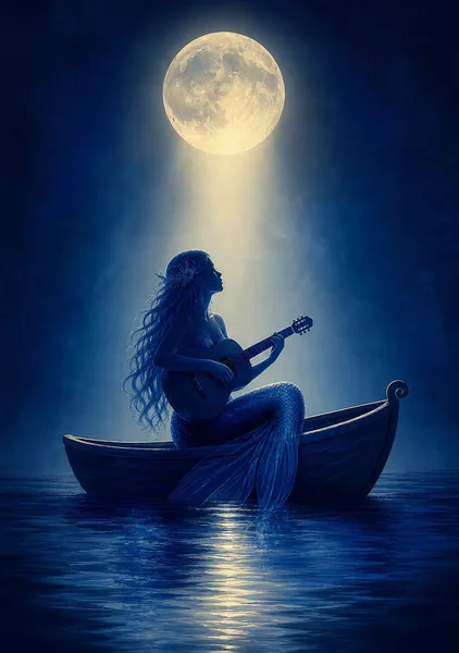 月光に歌う人魚 — Mermaid Under the Moonlight — - 花mizuki
