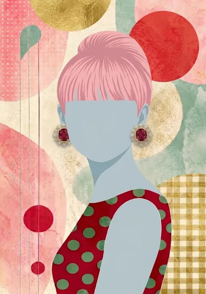 Woman in Polka Dots | 水玉を纏う女性 - 花mizuki