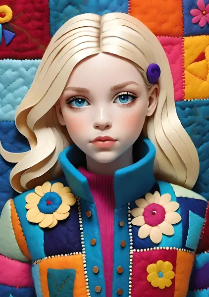 Felt Art Girl #1 - Idobon