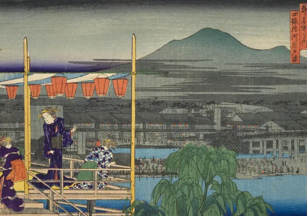 Japanese Wall Art Print - Shijo Bridge, Kamogawa - VIEWFIND