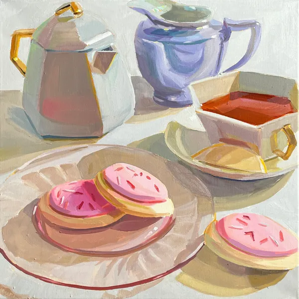 Tea with Pink Cookies - タイシテユリ