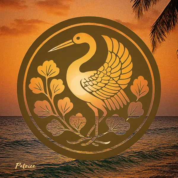 The Crane a Popular Crest {Version Three} - Patrick John Bennett {pseudonym Patrice}