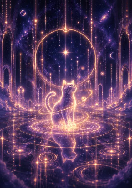 Luminous Cat — 光の猫 - WonderLumina