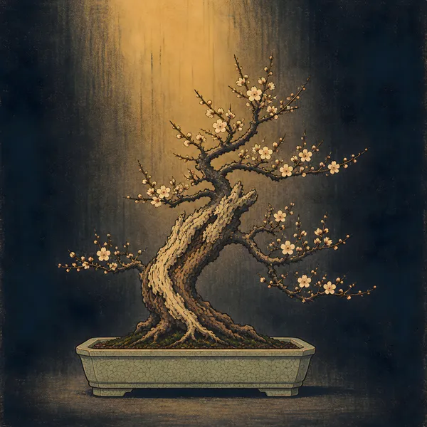 白梅の静寂 — White Plum Stillness Ukiyo-e Edition - Masa