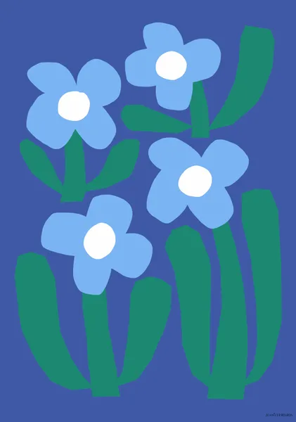 Blue daisies - Jennifer Bouron