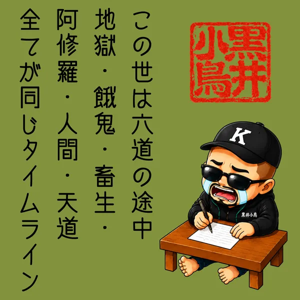 黒井小鳥の言葉から　　この世は六道の途中　（This World Is Part of the Journey Through the Six Realms） - 上也K