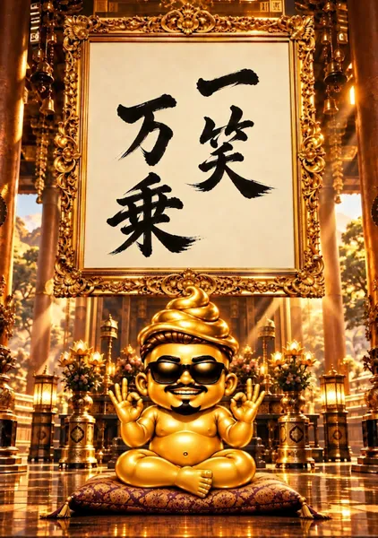 金言 by 黒井小鳥　一笑万乗　（One Smile, Ten Thousand Blessings） - 上也K