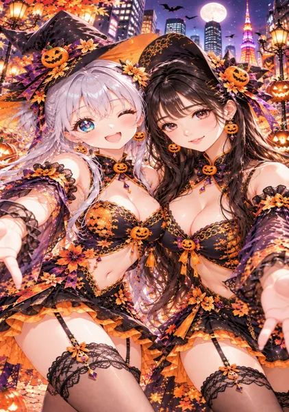ハロウィンに行く二人 - 1124英太