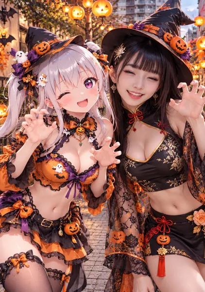 ハロウィンに行く二人 - 1124英太