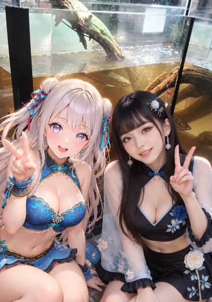 水槽に立つ2人 - 1124英太