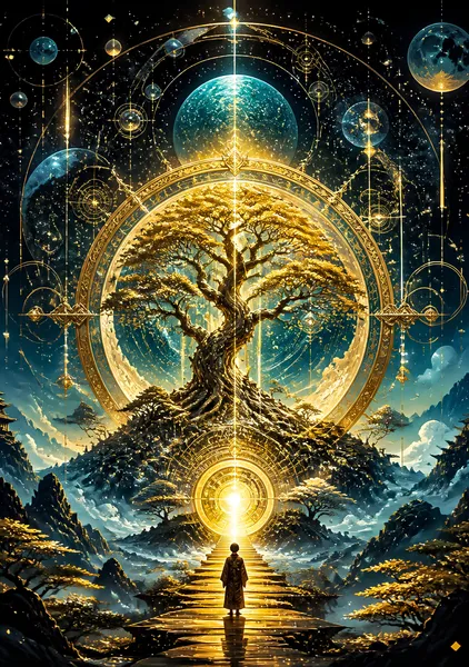 The Path to the Cosmic Tree  - pierre