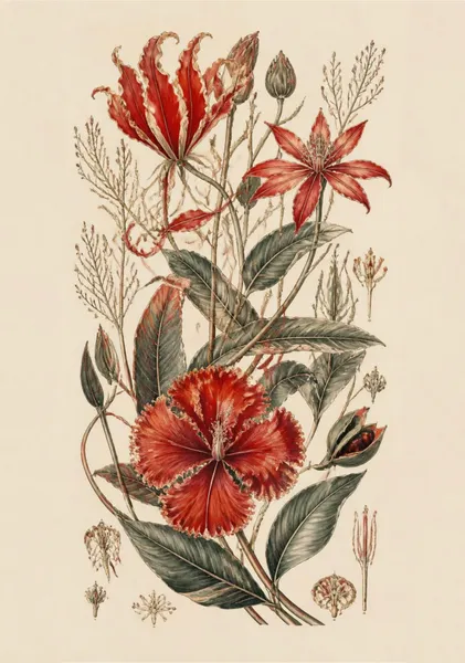 Autumn Bellflower & Silver Grass — 秋草桔梗 - pierre