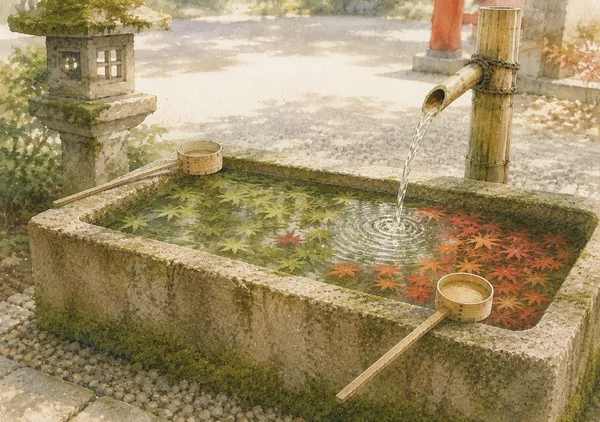 秋を映す手水｜Autumn Chōzu - Color Soul Lab. ｜Hiro