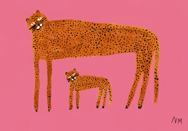 My baby leopard on pink. - Nancy McKie