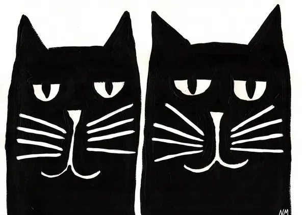 Two black cats. - Nancy McKie