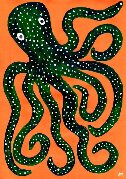 Green octopus. - Nancy McKie