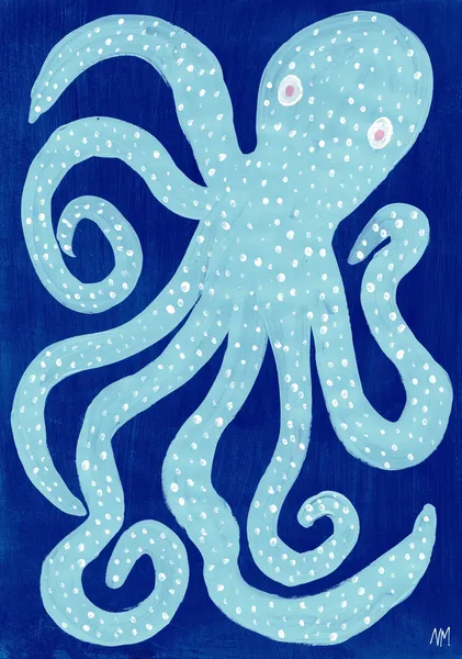 Blue octopus. - Nancy McKie