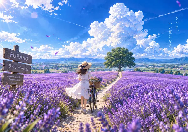 The Lavender Path /  紫の一本道 - tas