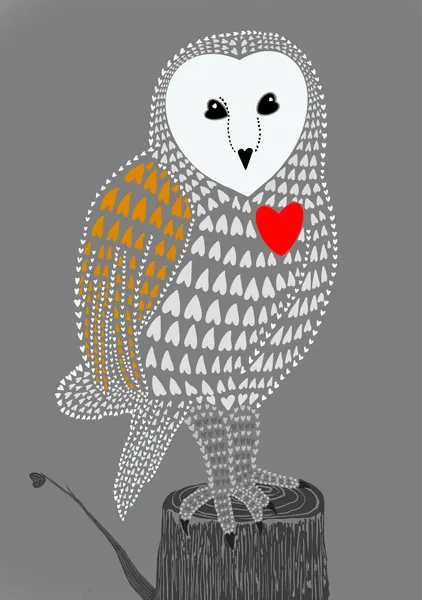 メンフクロウ(Barn owl) - nuchi heart