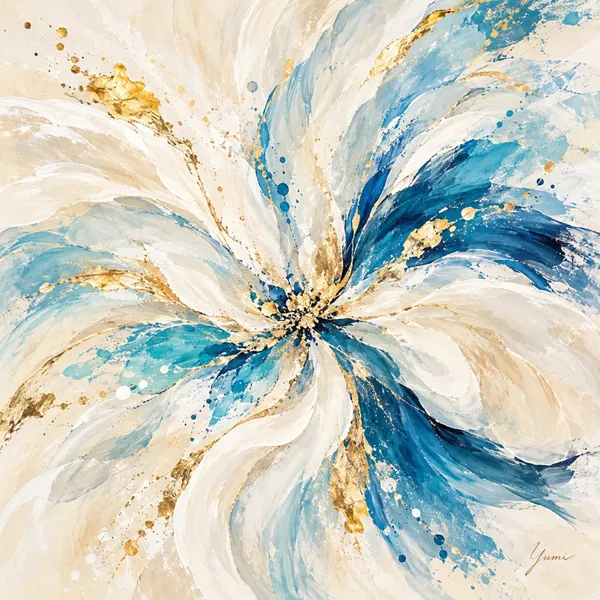 Ocean Bloom – Ivory Gold - YumiIroStudio