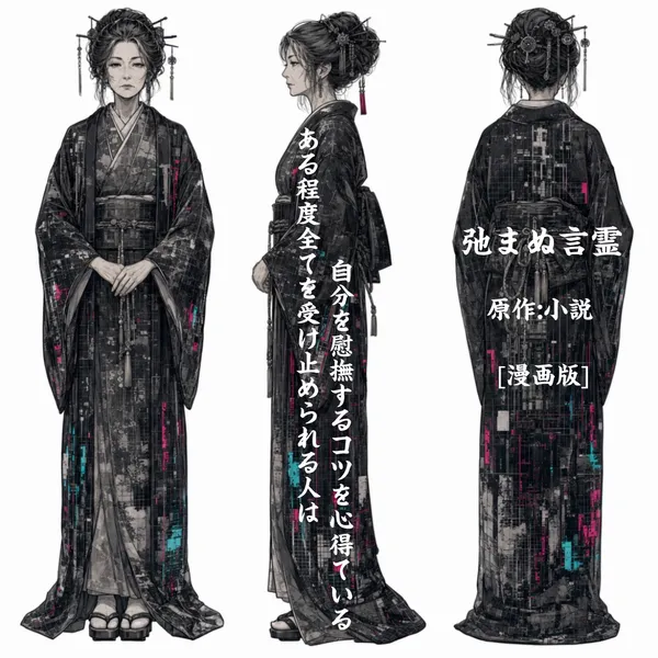 [キャラクター グッズシリーズ] ▶︎ある程度全てを受け止められる人は 自分を慰撫するコツを心得ている ▶︎小説 弛まぬ言霊 [漫画版] - 凛々風  猛 -リリカゼタケル