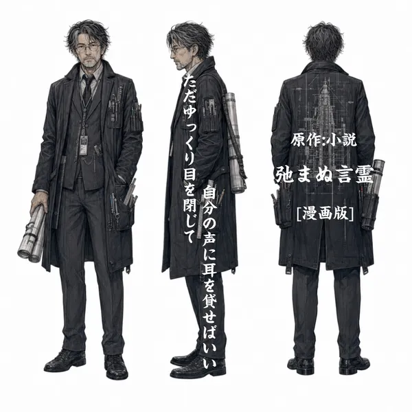 [キャラクター グッズシリーズ] ▶︎ただゆっくり目を閉じて自分の声に耳を貸せばいい ▶︎小説 弛まぬ言霊 [漫画版] - 凛々風  猛 -リリカゼタケル