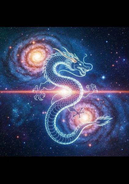 宇宙アワ龍神浮世絵Cosmic Awa Dragon God Ukiyo-e - 縁糸