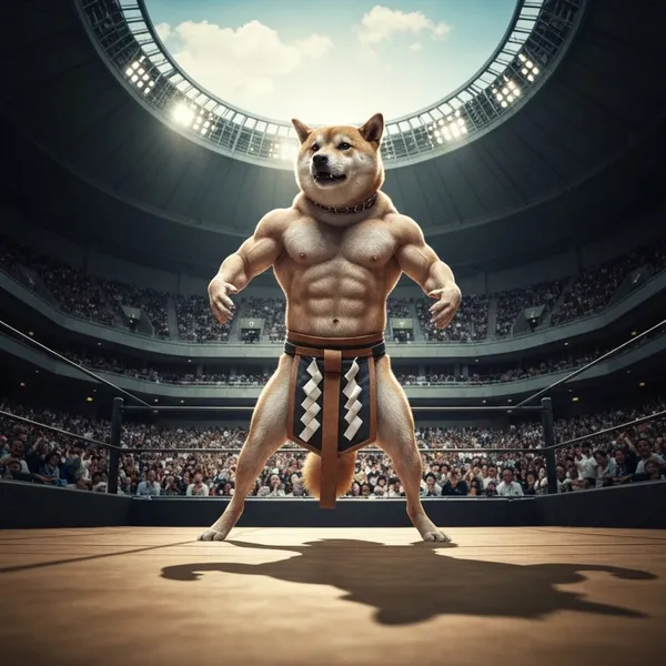柴犬相撲レスラーデビューShiba Inu Sumo Wrestler Debut - 縁糸
