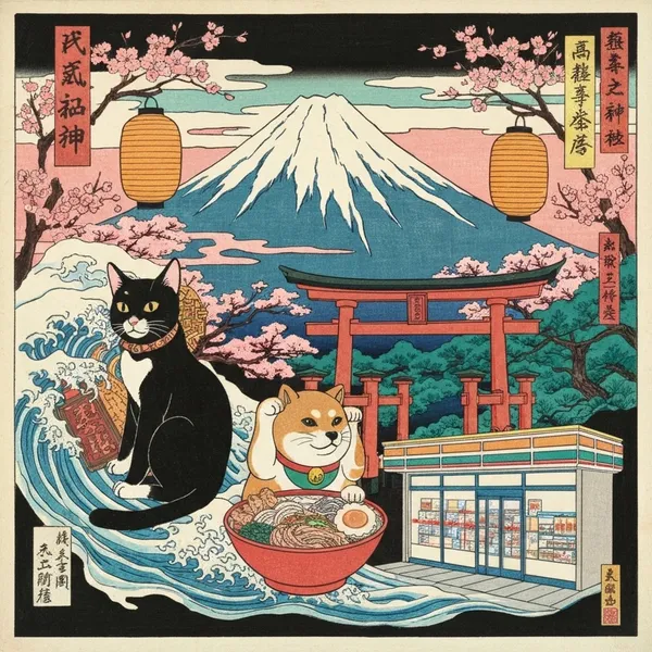 日本イメージ浮世絵Japan Image Ukiyo-e - 縁糸