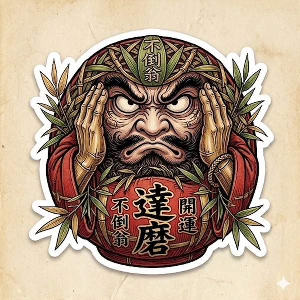 達磨笹浮世絵Daruma Sasa Ukiyo-e - 縁糸